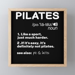 Pilates Definition Framed Mini Art Print