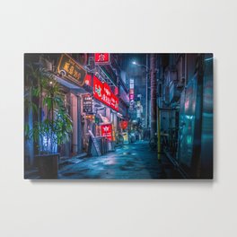 Heavy rain over Tokyo Metal Print