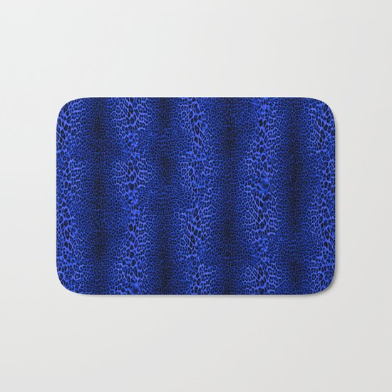 Wild Blue Leopard Bath Mat