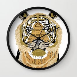 Tiger Collage Wall Clock