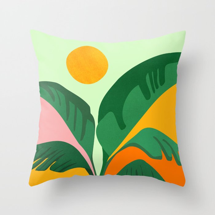 Things Are Looking Up / Tropical Greenery Throw Pillow
