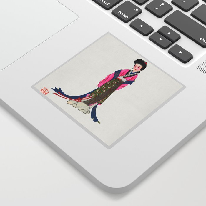 Ancient Lady Costume Sticker