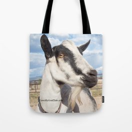 White and Black Nigerian Goat on a tote, reusable shopping bag Tote Bag