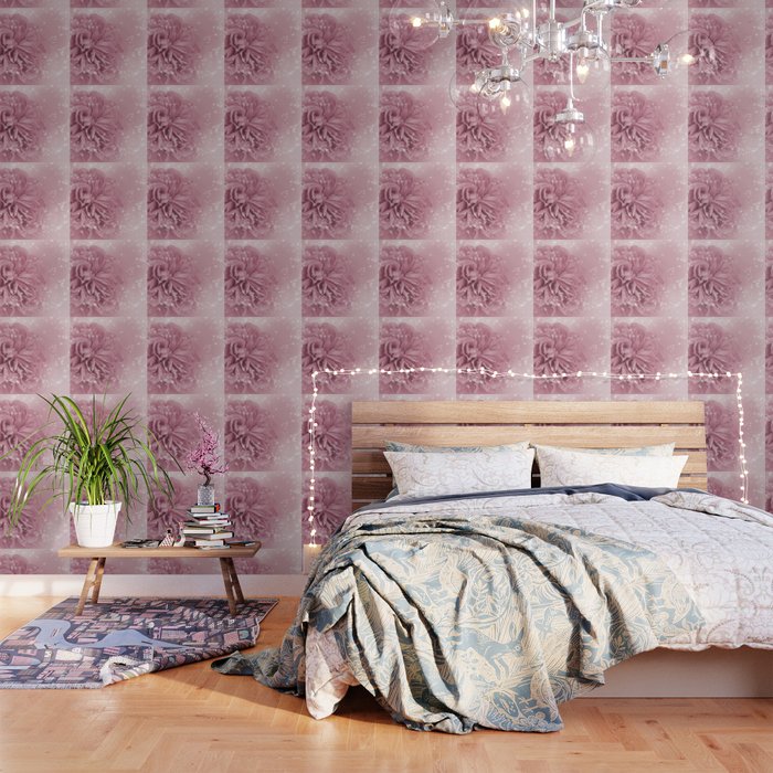 Light Pink Rose With Hearts 1 Floral Art Society6 Wallpaper By