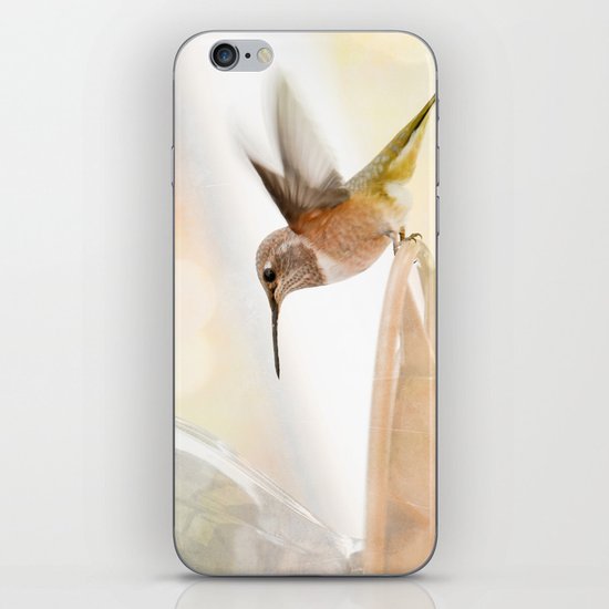 Hummingbird in flight iPhone & iPod Skin