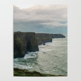 Rain at The Cliffs of Moher, Ireland Poster