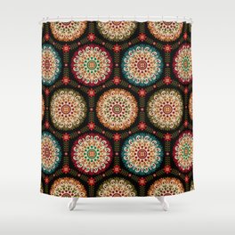 abstract colorful circle bunch pattern background Shower Curtain
