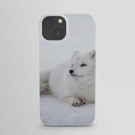 White snow arctic fox iPhone Case