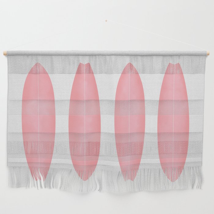 Surfboards in Pink Wall Hanging