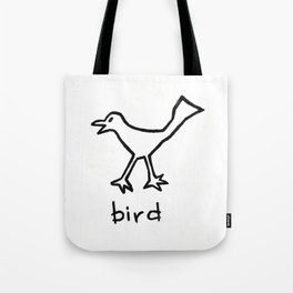 Bird - Black and White Tote Bag