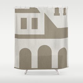 Italian Riviera Village Shower Curtain