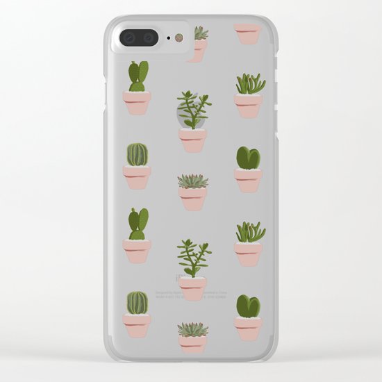 Cacti & Succulents Clear iPhone Case