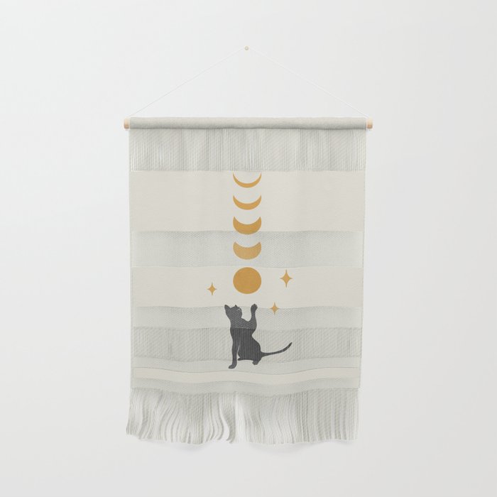 Cat and Moon 2 Wall Hanging