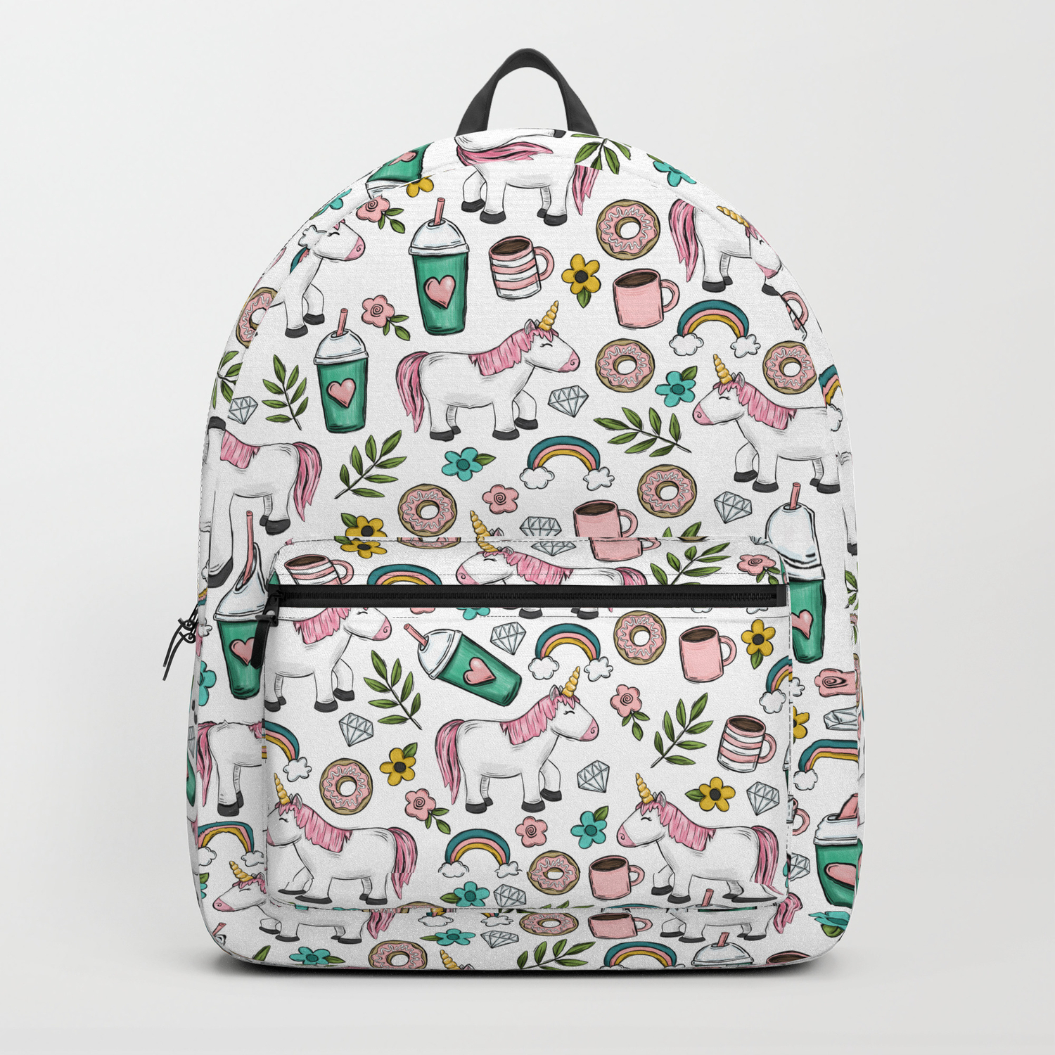 Unicorns And Rainbows Frappuccino Donuts Flowers Pink Unicorn