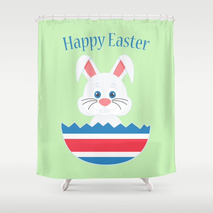 A cute easter bunny Shower Curtain