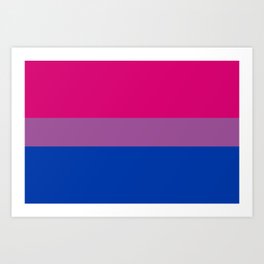 BiSexual pride flag colors Art Print