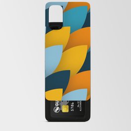 Orange and blue leaves pattern Android Card Case