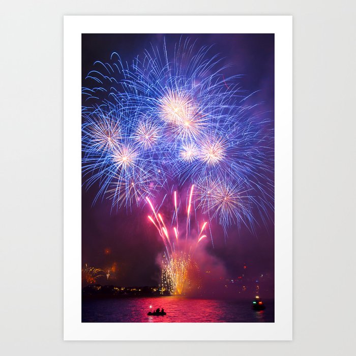 Fireworks on Sydney Harbour Art Print