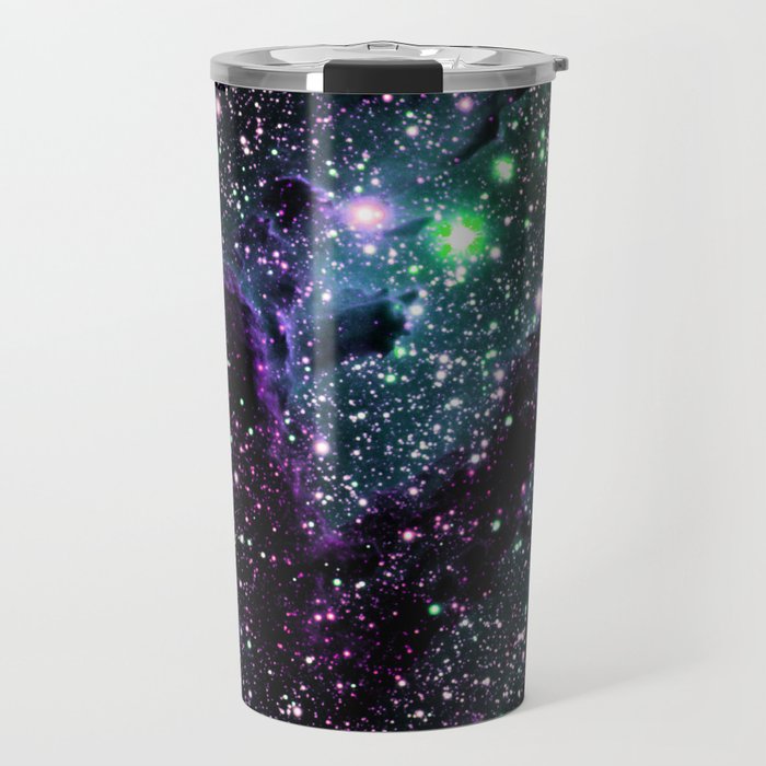 Eagle Nebula Pillars of Creation Dark: purple Pink Seafoam Travel Mug