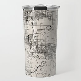 Palmdale, USA - Black and White City Map Travel Mug