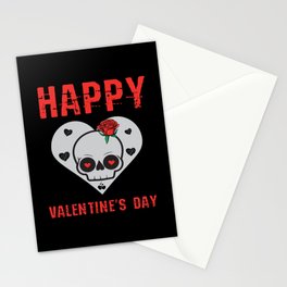 Happy Valentines Day Skull Stationery Card
