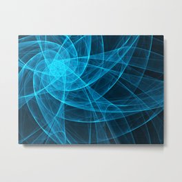 Tulles Star Computer Art in Blue Metal Print