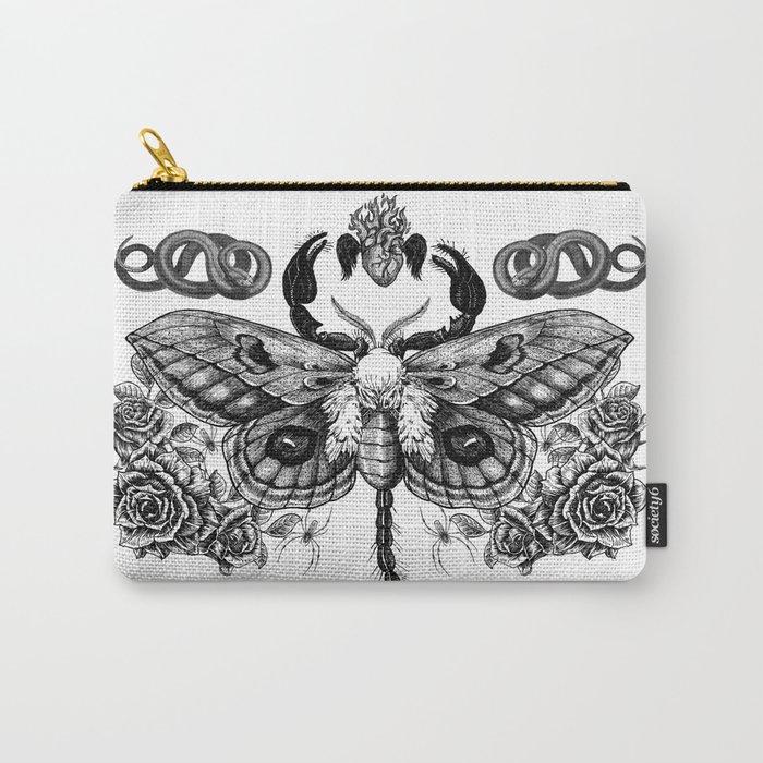 Scorpion Moth Carry-All Pouch
