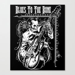 Blues to the Bone Rockabilly Canvas Print