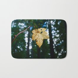 Veiny Leaf in the Humboldt Forest Bath Mat | Winter, Leaf, Canon, Veinyleaf, Ferncanyon, Orick, Focus, Hike, Color, Misty 