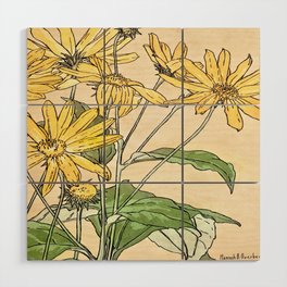 Sunflowers by Hannah Borger Overbeck,1915   Wood Wall Art