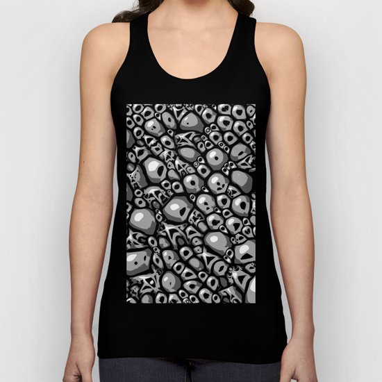 Monochrome Stone Tile Unisex Tank Top