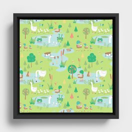 Pond Buddies Framed Canvas