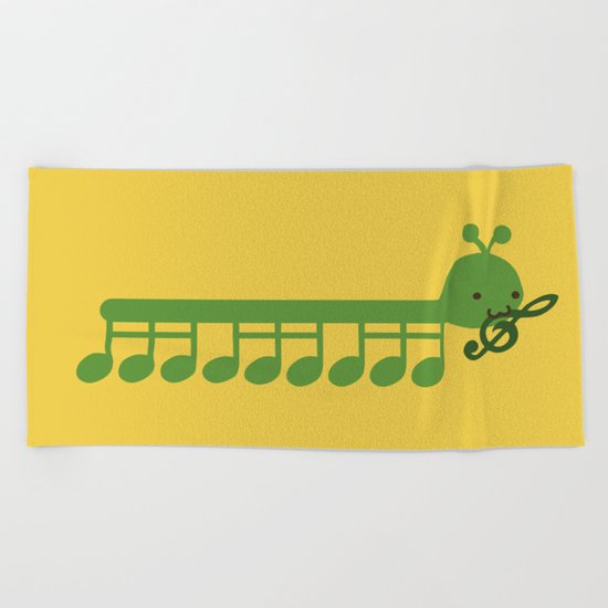 Caterpillar Song Beach Towel