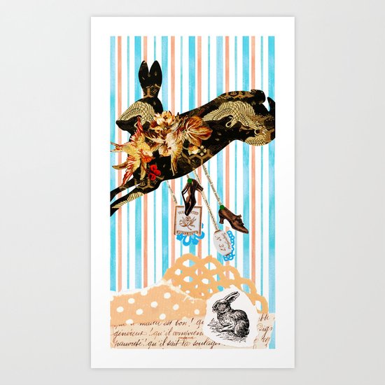 Chinese Lunar New Year and 12 animals ❤ The RABBIT 兔 Art Print