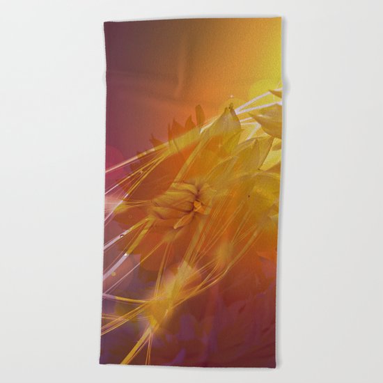 Sun Kissed Dahlia Beach Towel
