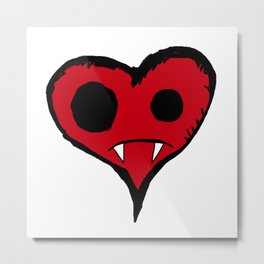 Heart Vampire Metal Print | Pop Art, Scary, Game, People 