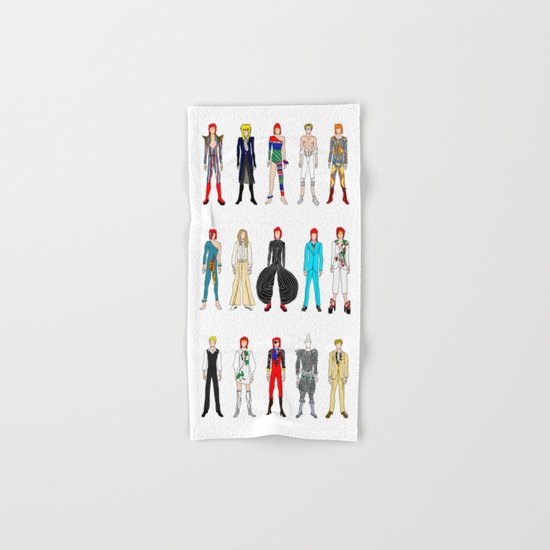 Outfits of Bowie Fashion on White Hand & Bath Towel