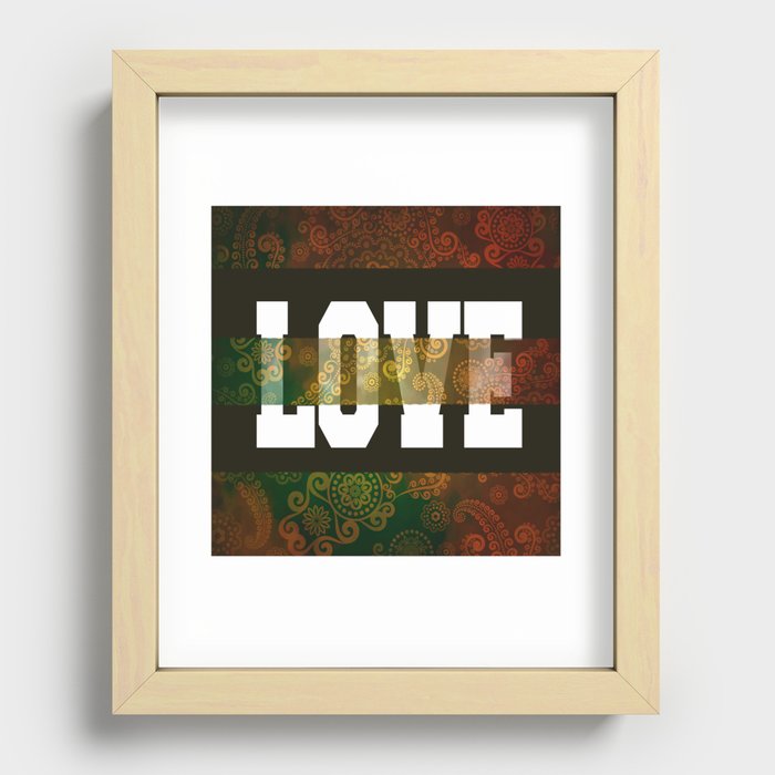 LOVE  Recessed Framed Print