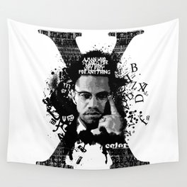 Malcolm X Stand Tall Wall Tapestry