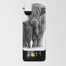 Highland Cow and The Baby Android Card Case