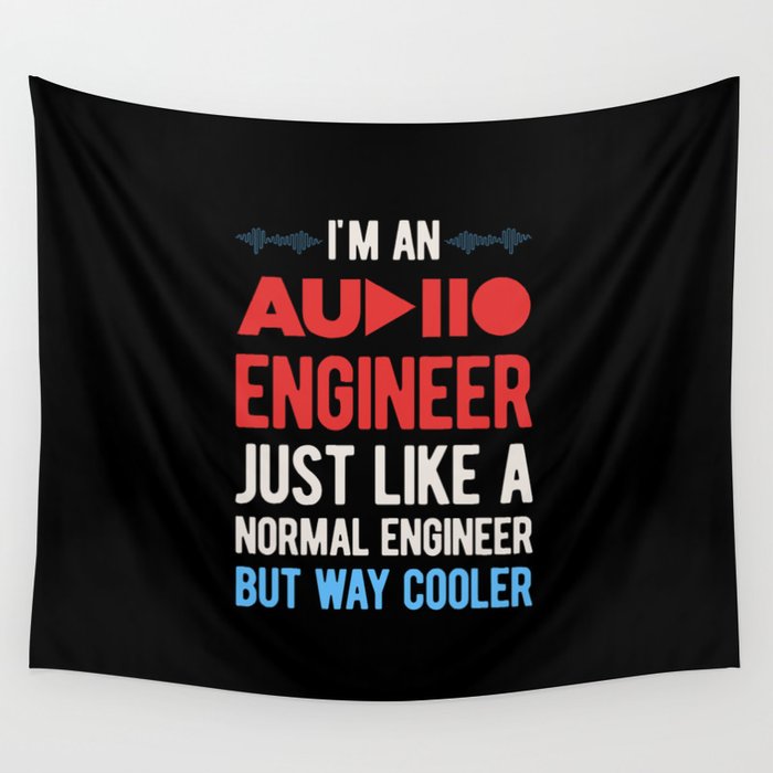 Funny Audio Engineer Wall Tapestry