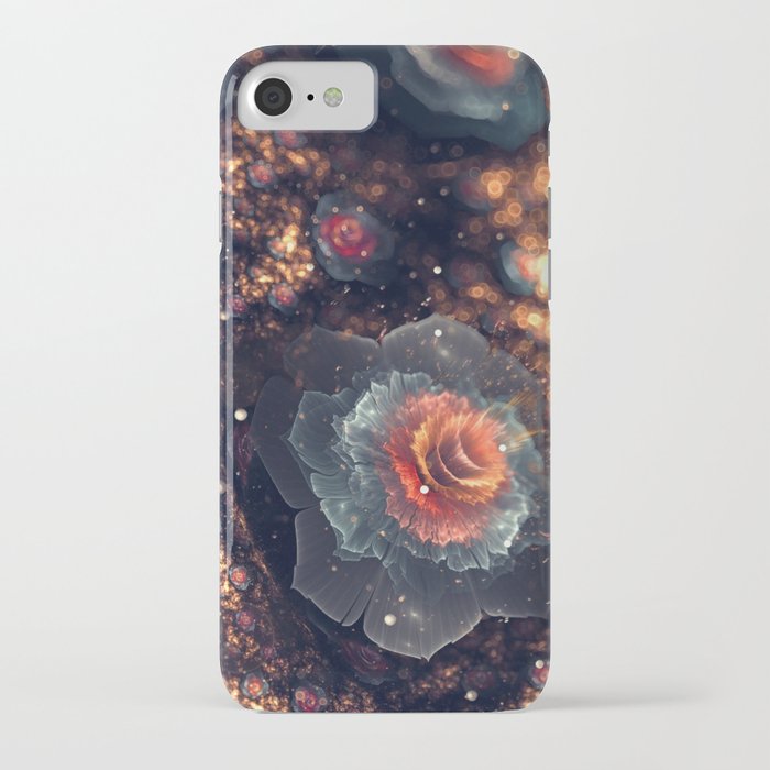 Gold And White Flowers iPhone Case