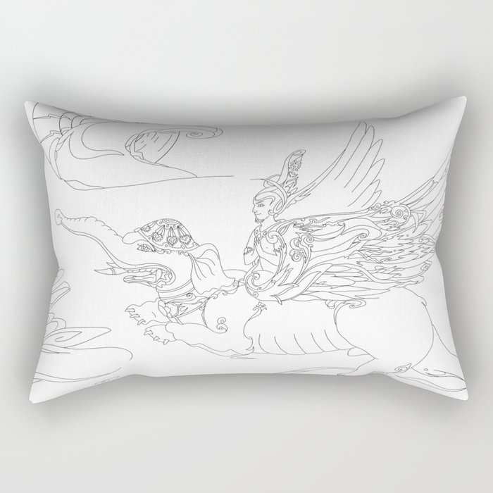 Hindu Lord Indra Rectangular Pillow