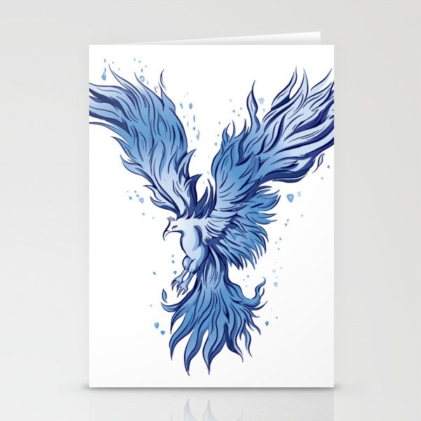 Phoenix Blue Stationery Cards