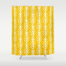 Hand drawn abstract floral seamless pattern Shower Curtain