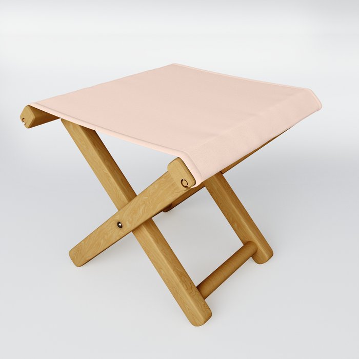Whispering Peach Solid Color Folding Stool