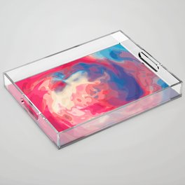 Abstract Marble Painting Acrylic Tray