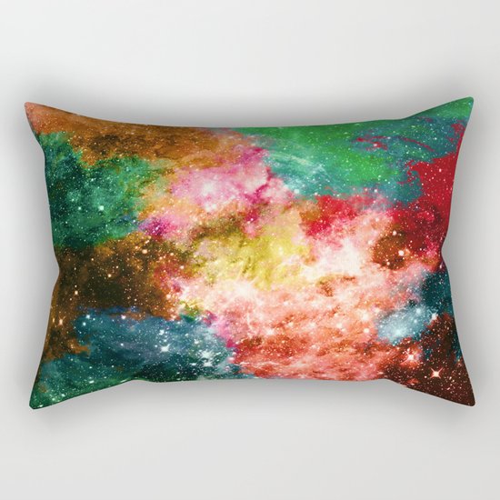 Rainbow Galaxy Rectangular Pillow