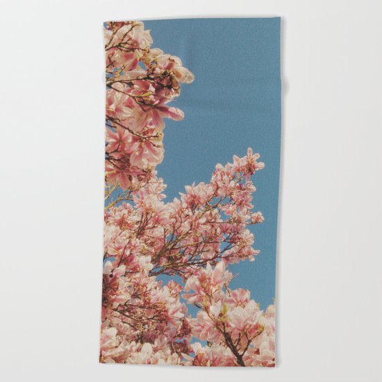 Pink Blossoms Beach Towel