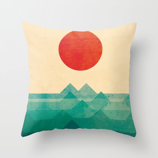 The ocean, the sea, the wave Throw Pillow